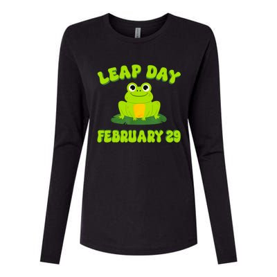 Happy Leap Day Year 2024 February 29th Funny Frog Lovers Womens Cotton Relaxed Long Sleeve T-Shirt