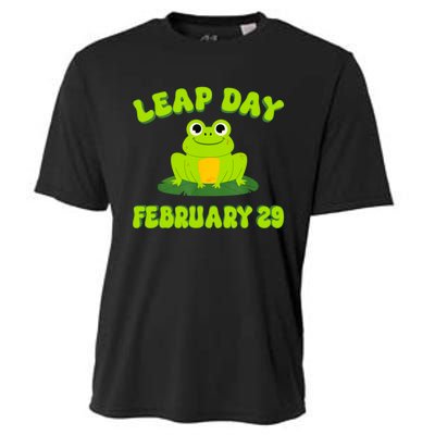 Happy Leap Day Year 2024 February 29th Funny Frog Lovers Cooling Performance Crew T-Shirt