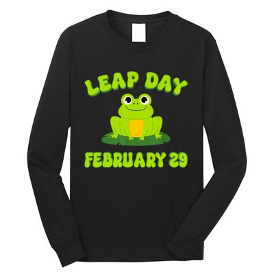 Happy Leap Day Year 2024 February 29th Funny Frog Lovers Long Sleeve Shirt