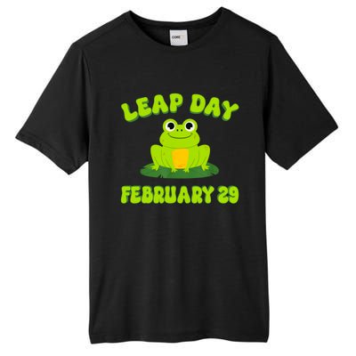 Happy Leap Day Year 2024 February 29th Funny Frog Lovers Tall Fusion ChromaSoft Performance T-Shirt