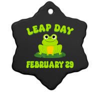 Happy Leap Day Year 2024 February 29th Funny Frog Lovers Ceramic Star Ornament