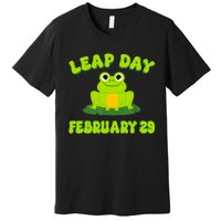 Happy Leap Day Year 2024 February 29th Funny Frog Lovers Premium T-Shirt