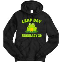 Happy Leap Day Year 2024 February 29th Funny Frog Lovers Tie Dye Hoodie