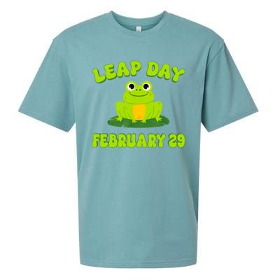 Happy Leap Day Year 2024 February 29th Funny Frog Lovers Sueded Cloud Jersey T-Shirt