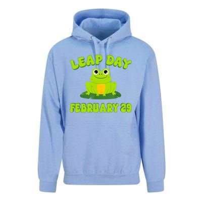 Happy Leap Day Year 2024 February 29th Funny Frog Lovers Unisex Surf Hoodie