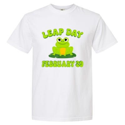 Happy Leap Day Year 2024 February 29th Funny Frog Lovers Garment-Dyed Heavyweight T-Shirt