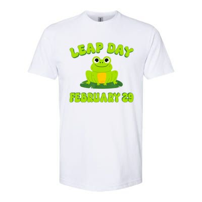 Happy Leap Day Year 2024 February 29th Funny Frog Lovers Softstyle CVC T-Shirt