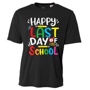 Happy Last Day Of School Last Day Of School Teacher Student Cooling Performance Crew T-Shirt