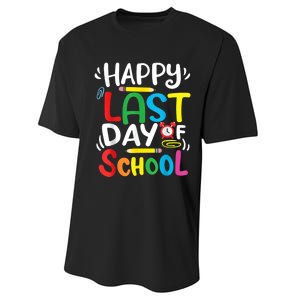 Happy Last Day Of School Last Day Of School Teacher Student Performance Sprint T-Shirt