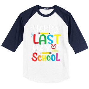 Happy Last Day Of School Last Day Of School Teacher Student Baseball Sleeve Shirt