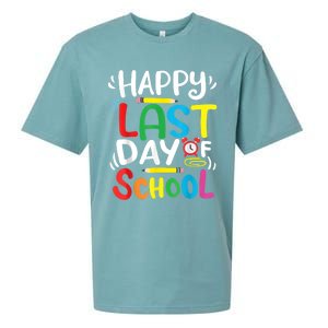 Happy Last Day Of School Last Day Of School Teacher Student Sueded Cloud Jersey T-Shirt