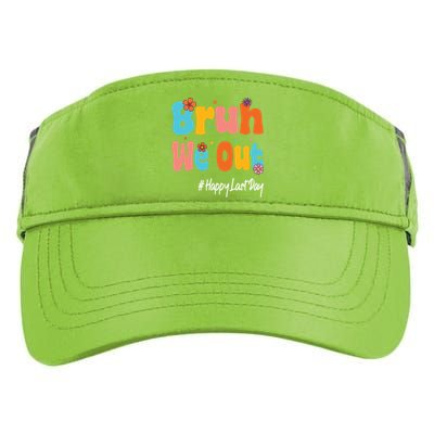 Happy Last Day Of School Bruh We Out Teachers Cute Gift Adult Drive Performance Visor