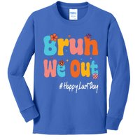 Happy Last Day Of School Bruh We Out Teachers Cute Gift Kids Long Sleeve Shirt