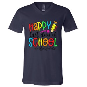 Happy Last Day Of School Teacher Student Graduation Gifts Gift V-Neck T-Shirt