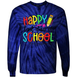 Happy Last Day Of School Teacher Student Graduation Gifts Gift Tie-Dye Long Sleeve Shirt