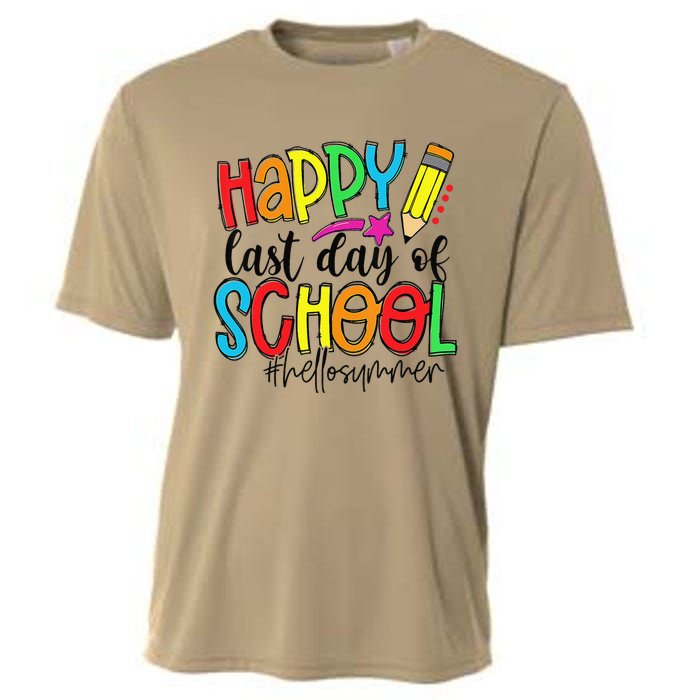 Happy Last Day Of School Teacher Student Graduation Gifts Gift Cooling Performance Crew T-Shirt