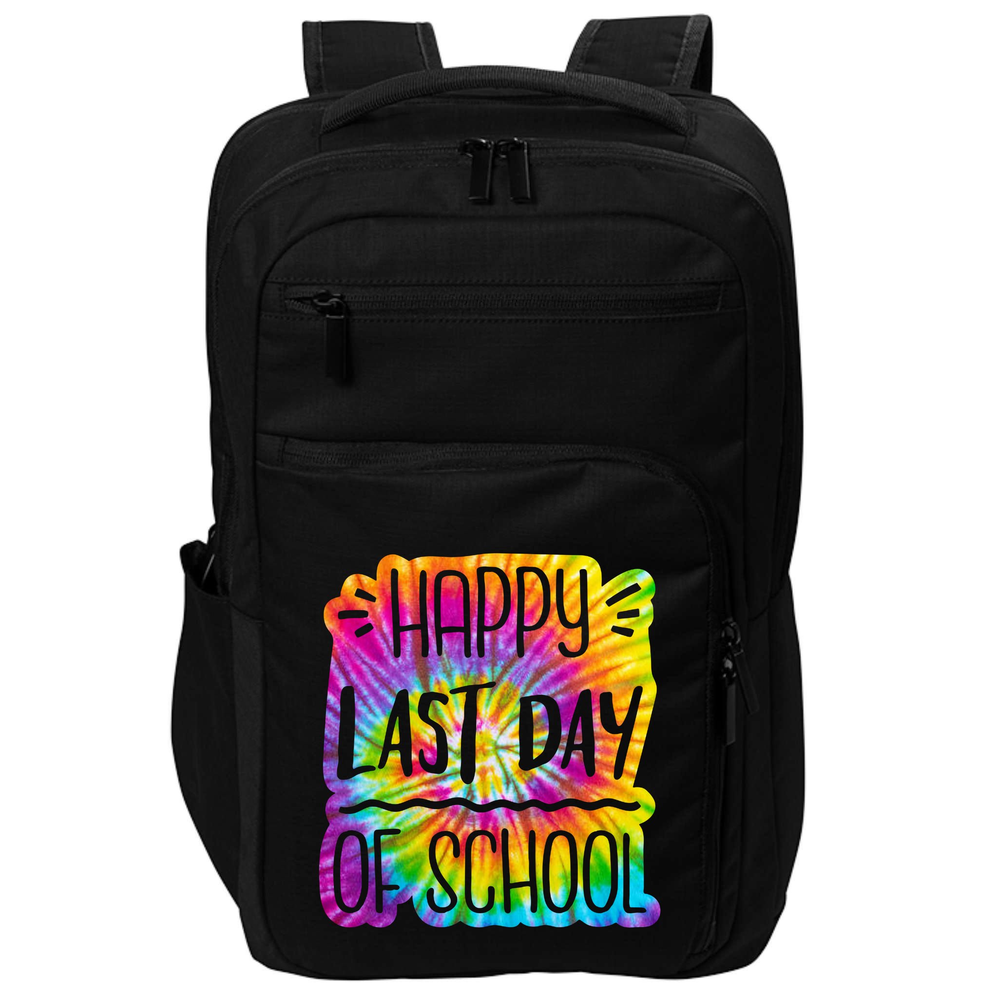 Happy Last Day Of School Rainbow Dye Impact Tech Backpack