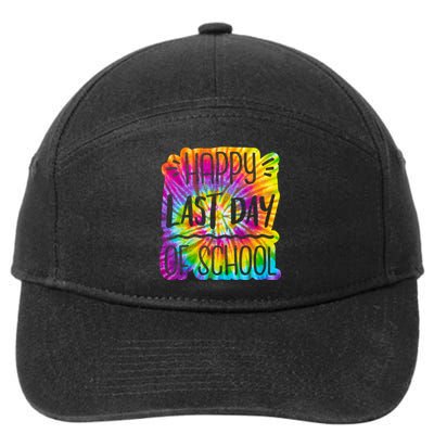 Happy Last Day Of School Rainbow Dye 7-Panel Snapback Hat