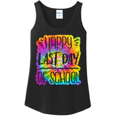 Happy Last Day Of School Rainbow Dye Ladies Essential Tank