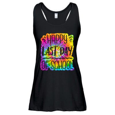 Happy Last Day Of School Rainbow Dye Ladies Essential Flowy Tank