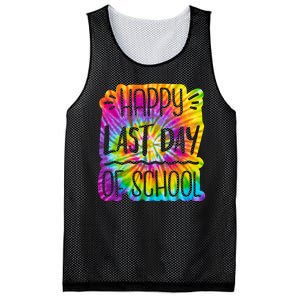 Happy Last Day Of School Rainbow Dye Mesh Reversible Basketball Jersey Tank