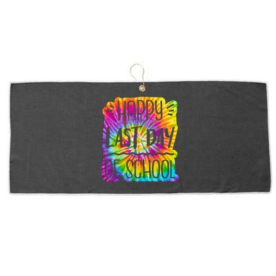 Happy Last Day Of School Rainbow Dye Large Microfiber Waffle Golf Towel