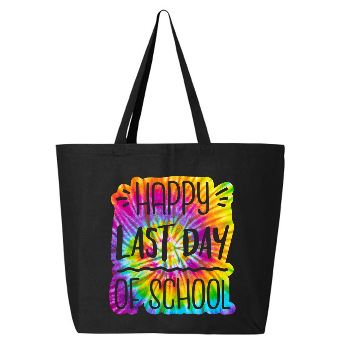Happy Last Day Of School Rainbow Dye 25L Jumbo Tote