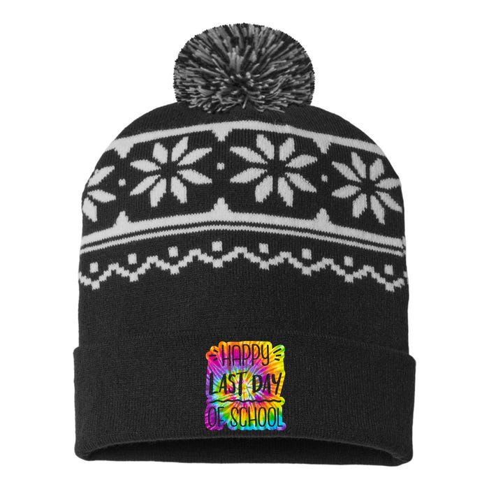 Happy Last Day Of School Rainbow Dye USA-Made Snowflake Beanie