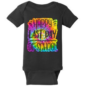 Happy Last Day Of School Rainbow Dye Baby Bodysuit