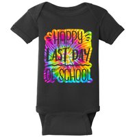 Happy Last Day Of School Rainbow Dye Baby Bodysuit