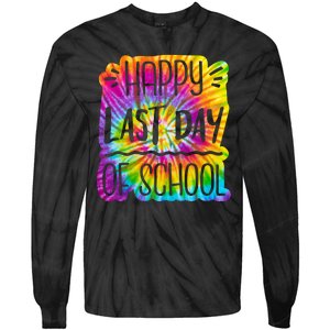 Happy Last Day Of School Rainbow Dye Tie-Dye Long Sleeve Shirt