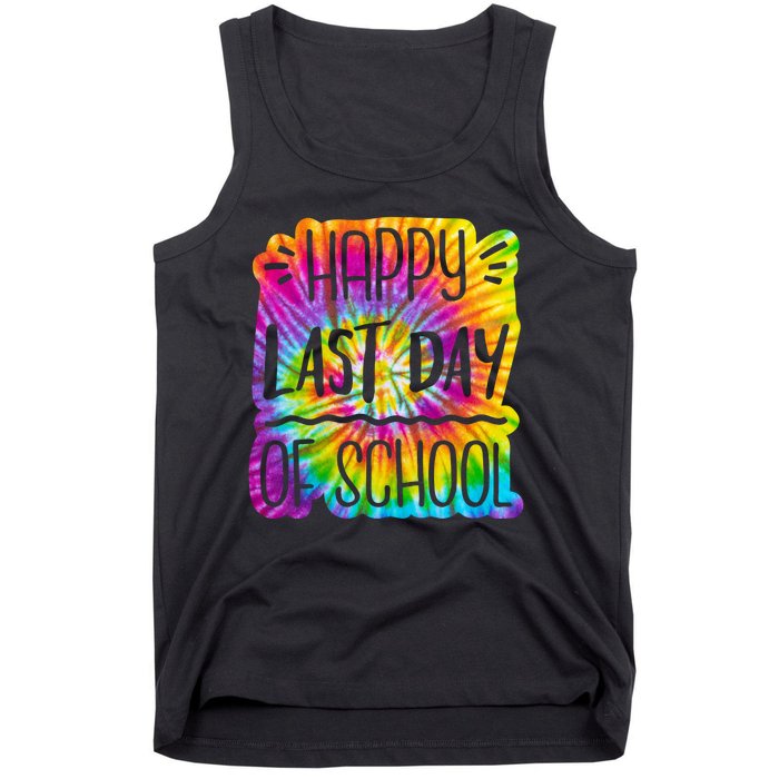 Happy Last Day Of School Rainbow Dye Tank Top