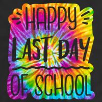 Happy Last Day Of School Rainbow Dye Golf Towel