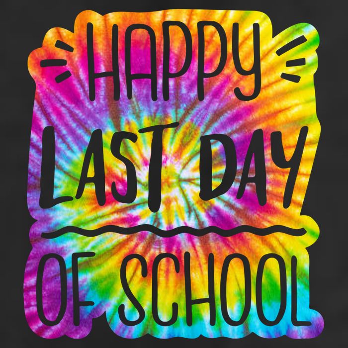Happy Last Day Of School Rainbow Dye Golf Towel