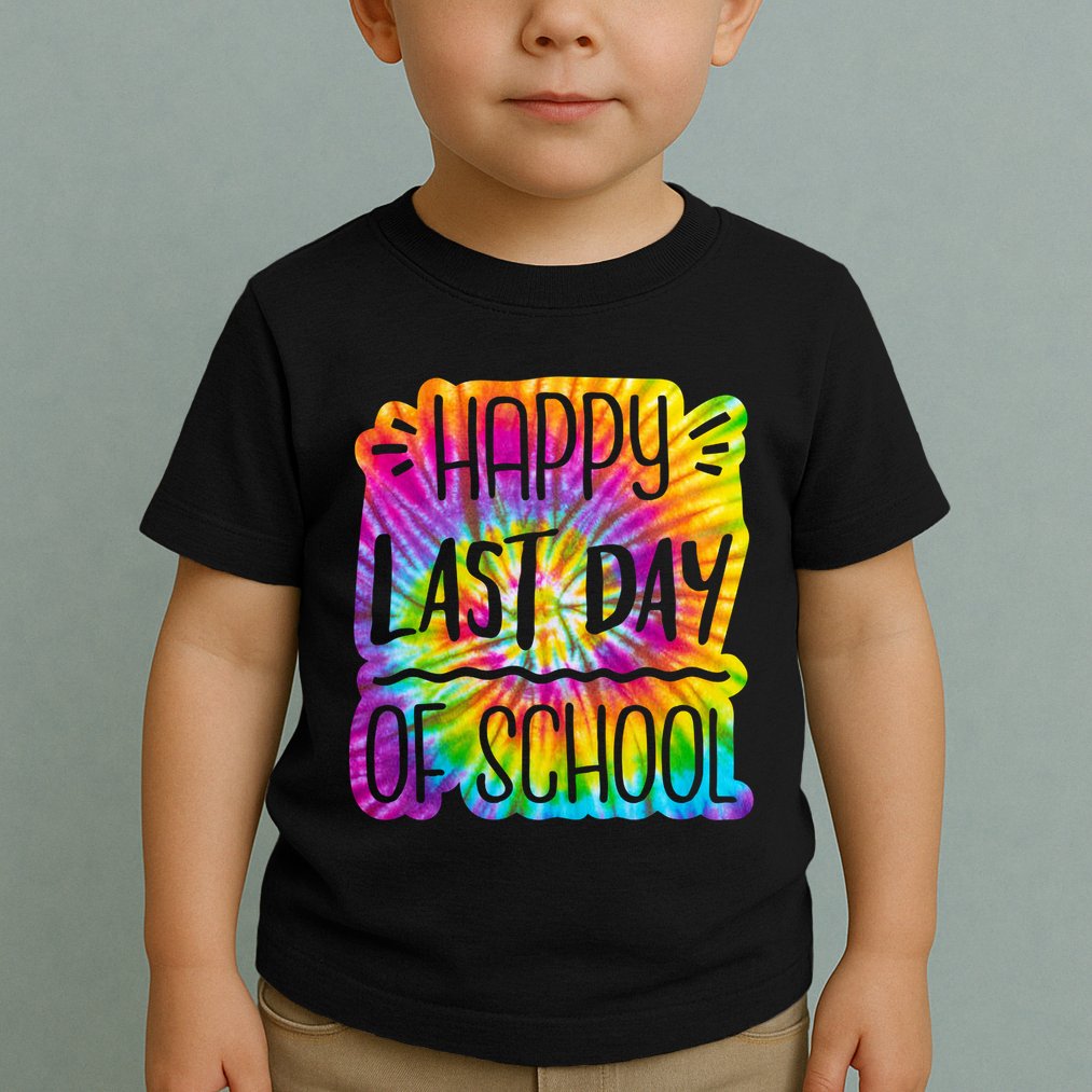 Happy Last Day Of School Rainbow Dye Toddler T-Shirt