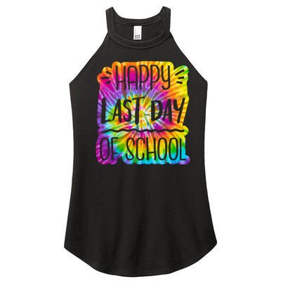 Happy Last Day Of School Rainbow Dye Women’s Perfect Tri Rocker Tank