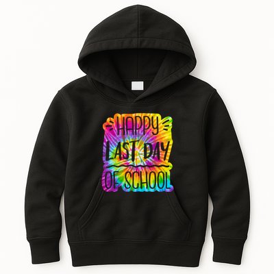 Happy Last Day Of School Rainbow Dye Kids Hoodie