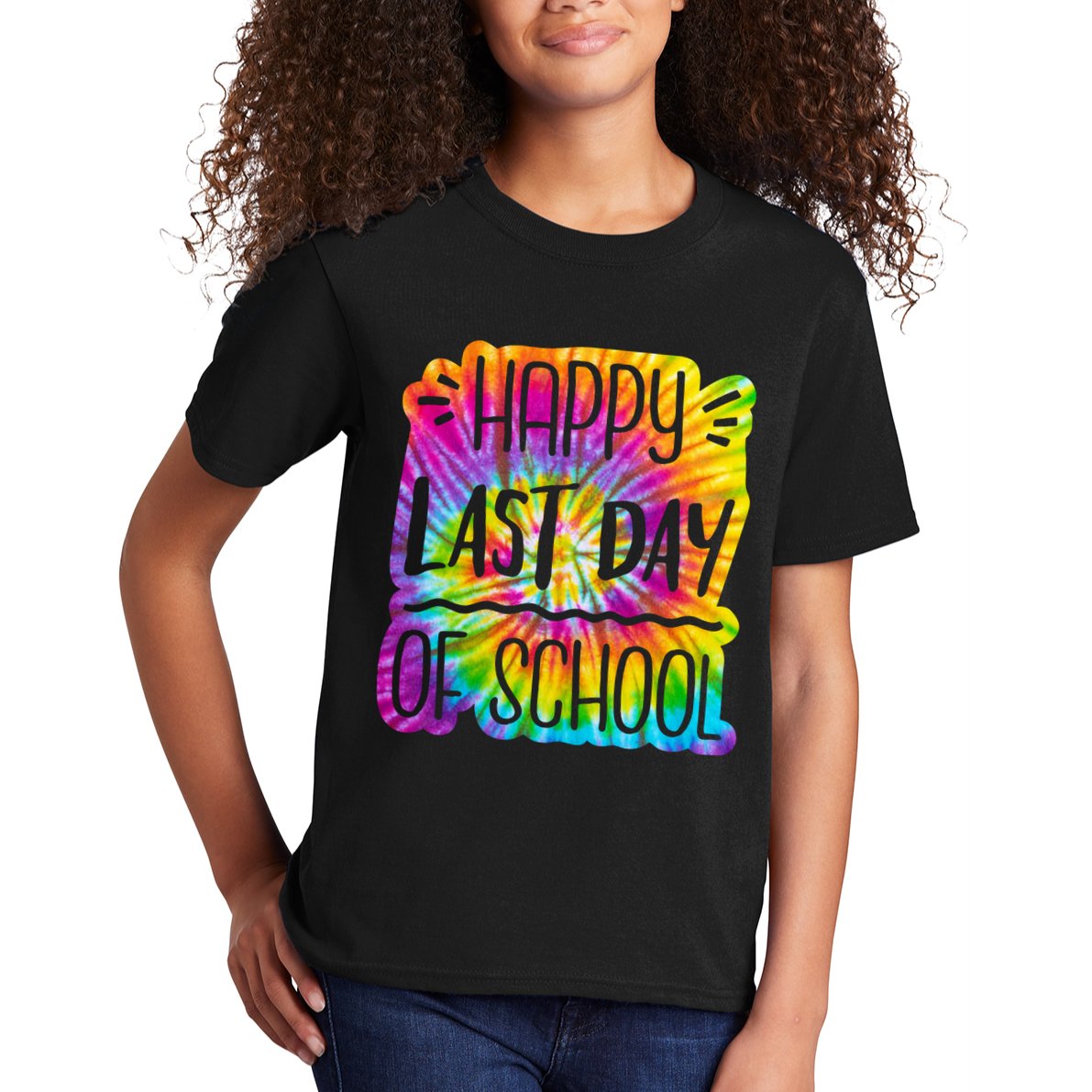 Happy Last Day Of School Rainbow Dye Kids T-Shirt