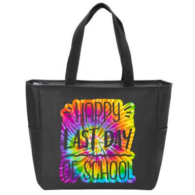 Happy Last Day Of School Rainbow Dye Zip Tote Bag