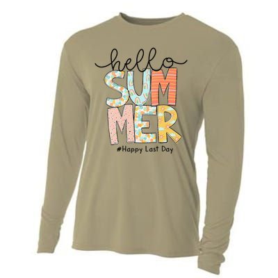 Happy Last Day Of School Teacher Student Hello Summer Gifts Gift Cooling Performance Long Sleeve Crew