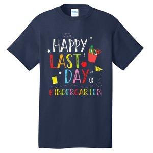 Happy Last Day Of Kindergarten Hello Summer Graduation Gift Tall T-Shirt