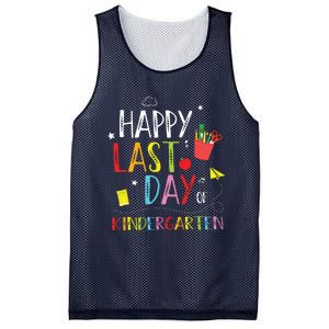 Happy Last Day Of Kindergarten Hello Summer Graduation Gift Mesh Reversible Basketball Jersey Tank