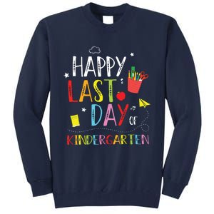 Happy Last Day Of Kindergarten Hello Summer Graduation Gift Tall Sweatshirt