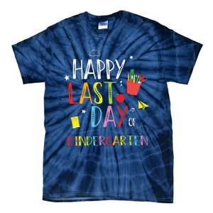 Happy Last Day Of Kindergarten Hello Summer Graduation Gift Tie-Dye T-Shirt