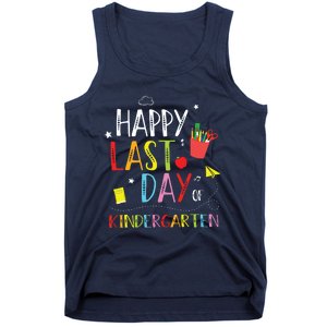 Happy Last Day Of Kindergarten Hello Summer Graduation Gift Tank Top