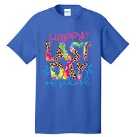 Happy Last Day Of School Leopard Tie Dye Hello Summer Cool Gift Tall T-Shirt