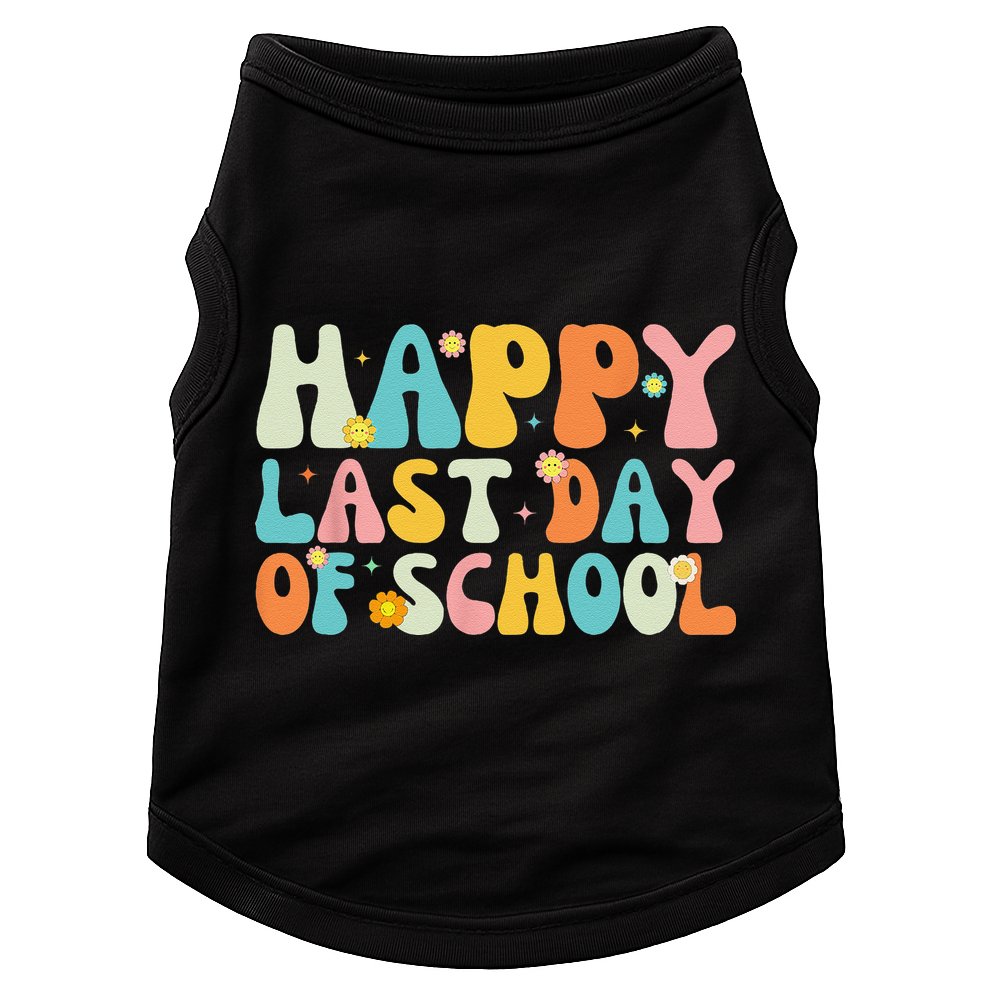 Happy Last day of School Teacher Student Graduation Doggie Tank