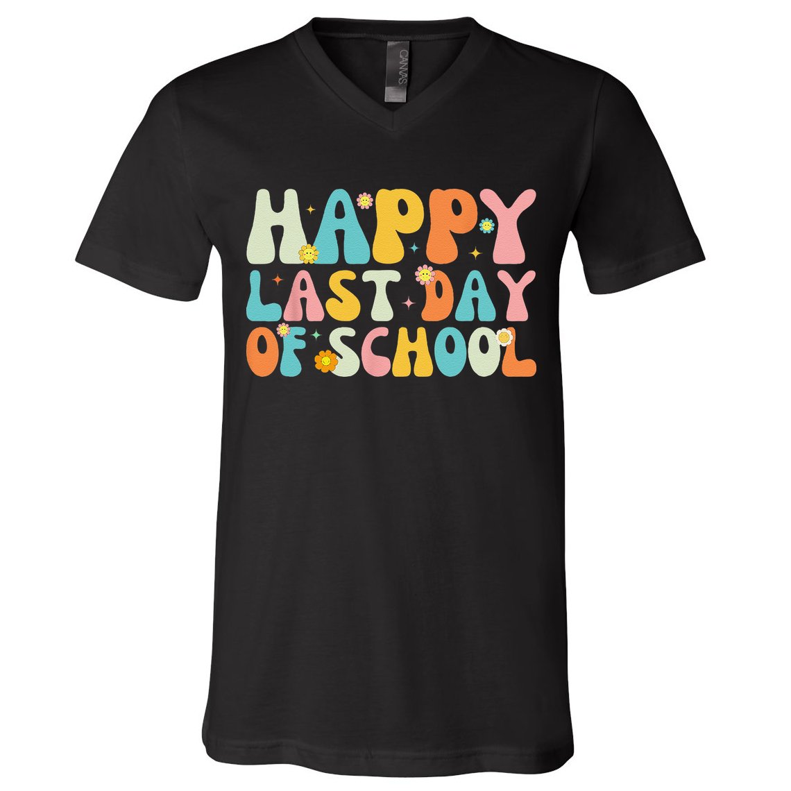 Happy Last day of School Teacher Student Graduation V-Neck T-Shirt