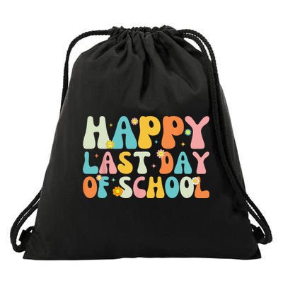Happy Last day of School Teacher Student Graduation Drawstring Bag