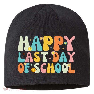 Happy Last day of School Teacher Student Graduation Sustainable Beanie